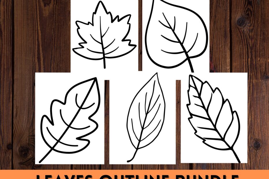 Leaves Outline Bundle PDF Printable Autumn Leaf Designs DIY Fall Crafts Autumn Crafting Collection Printable Leaf Template Png Etsy