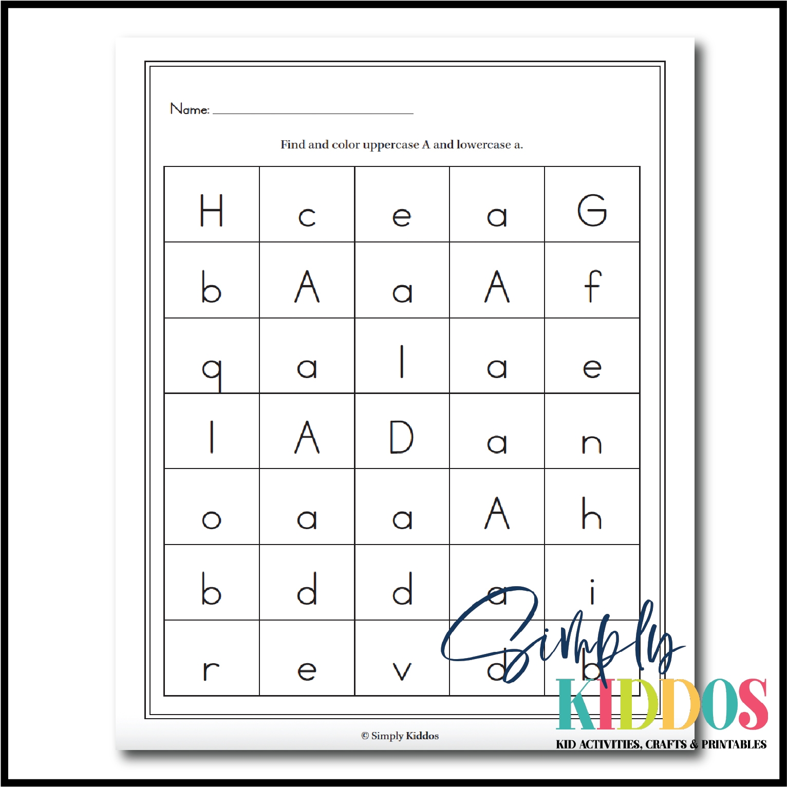 kiddos worksheets