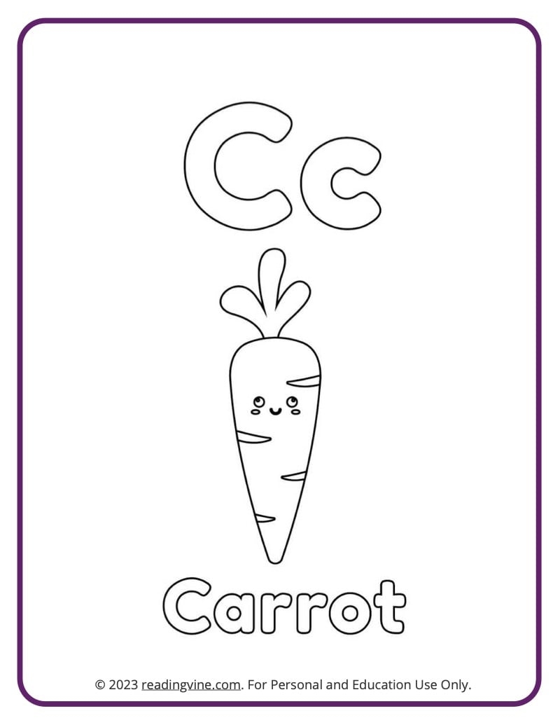 Letter C Coloring Pages
