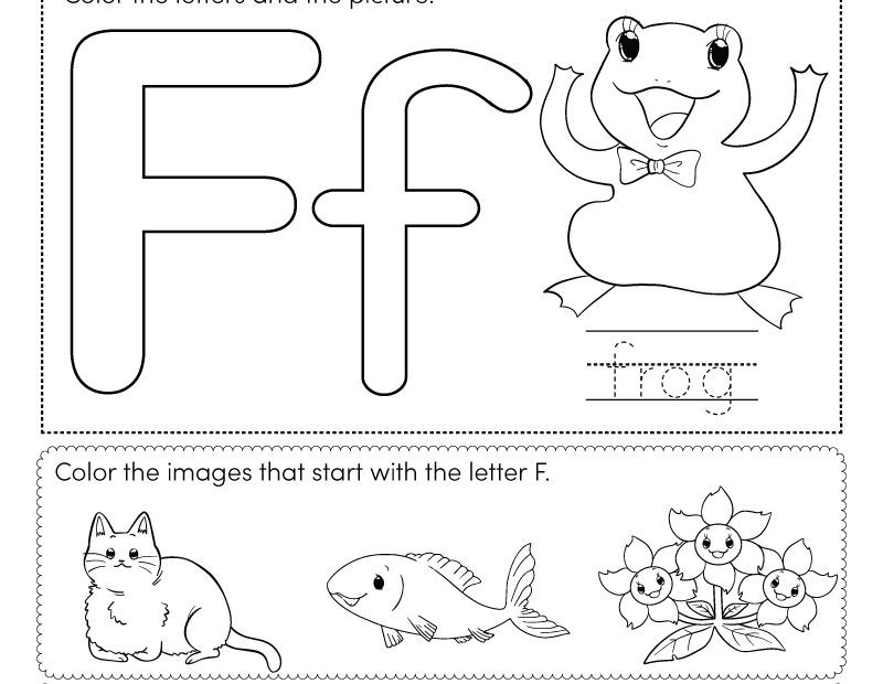 Letter F Coloring Worksheet Free Printable Digital U0026 PDF