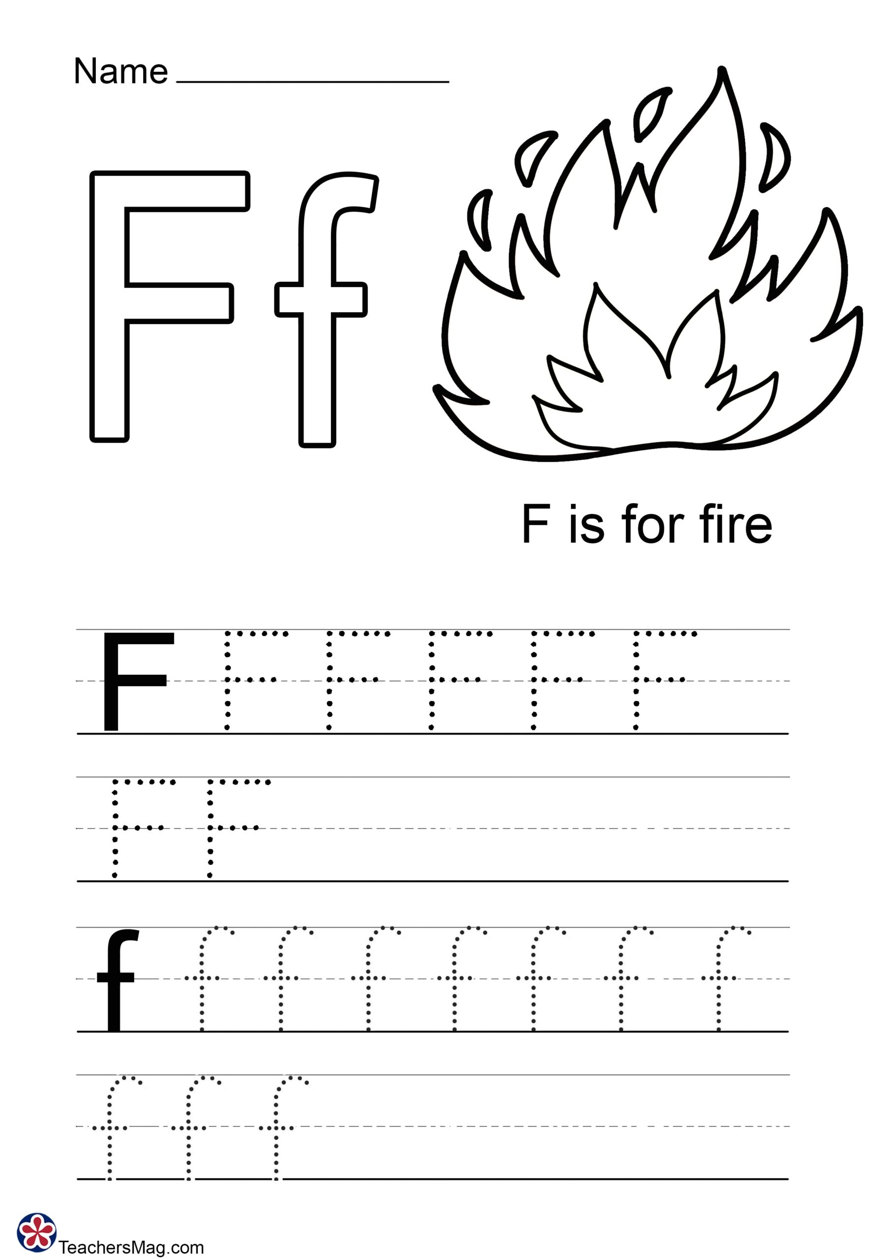 letter f worksheet
