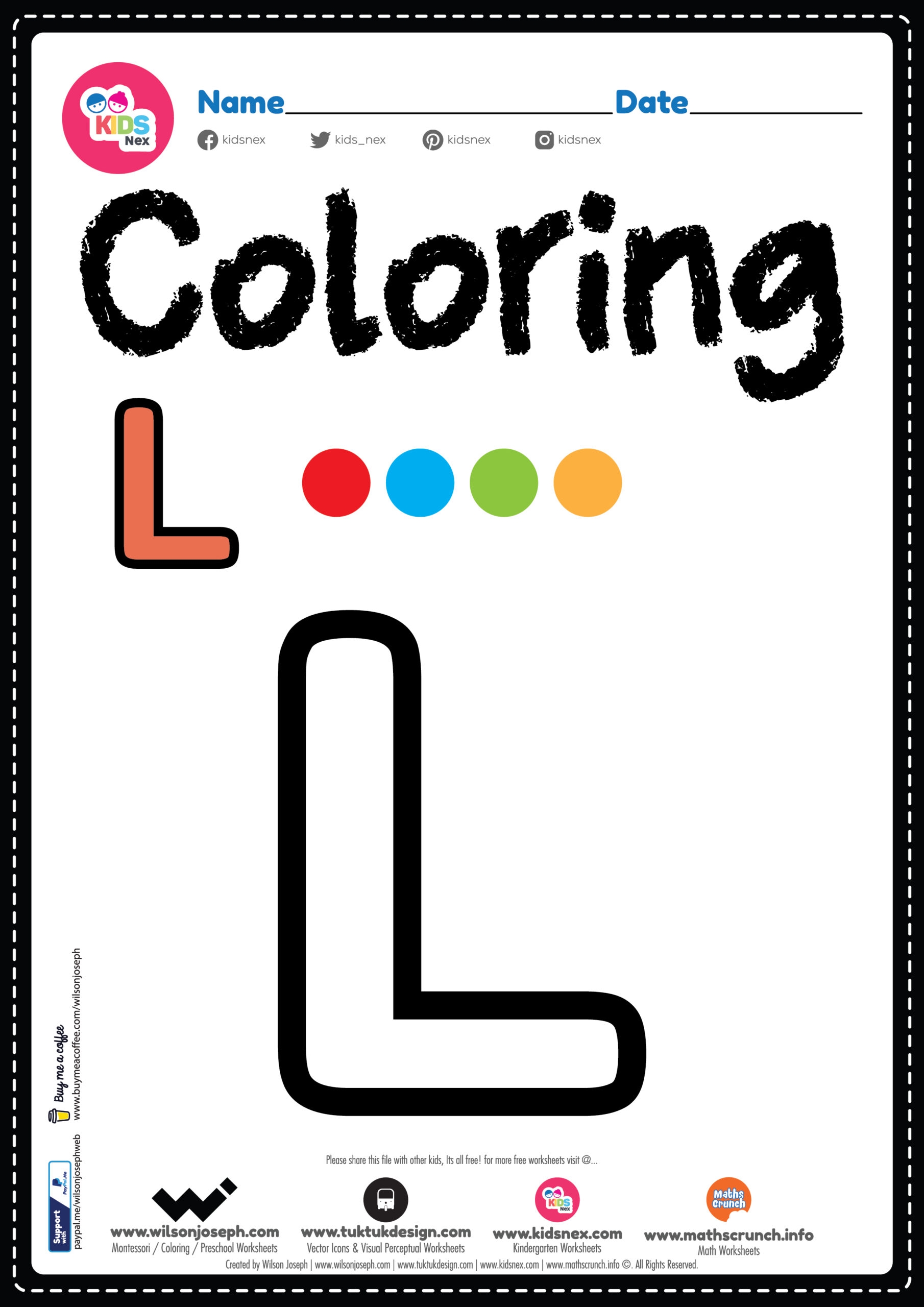 letter l worksheets preschool