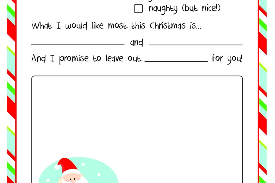 Letter To Santa Free Printable