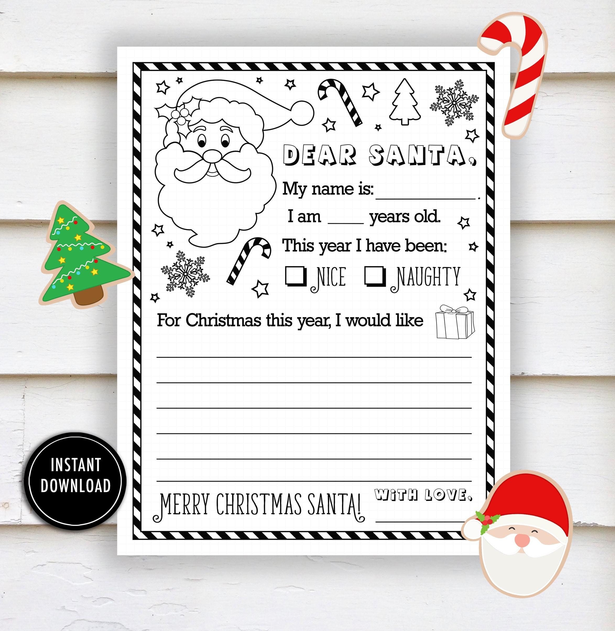 Letter To Santa Printable 