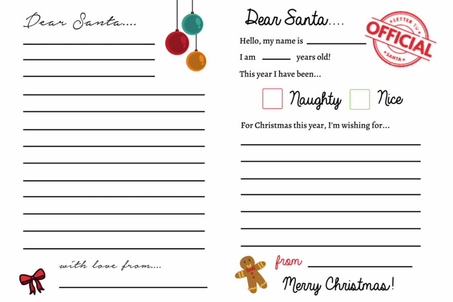 Letters To Santa Templates Free Printables Super Busy Mum Northern Irish Blogger