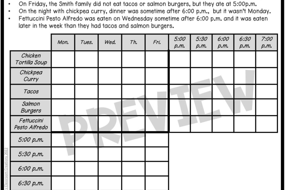 Level 3 Logic Puzzles Made By Teachers