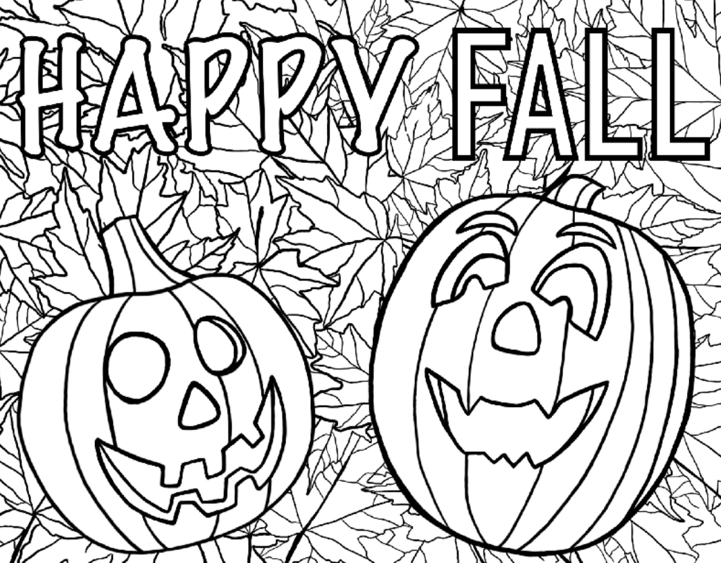 free fall coloring pages printable