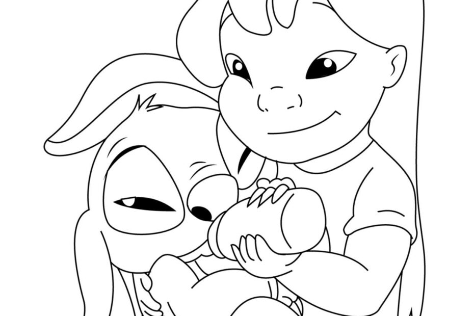 Lilo Feading Stitch Coloring Pages For Kids