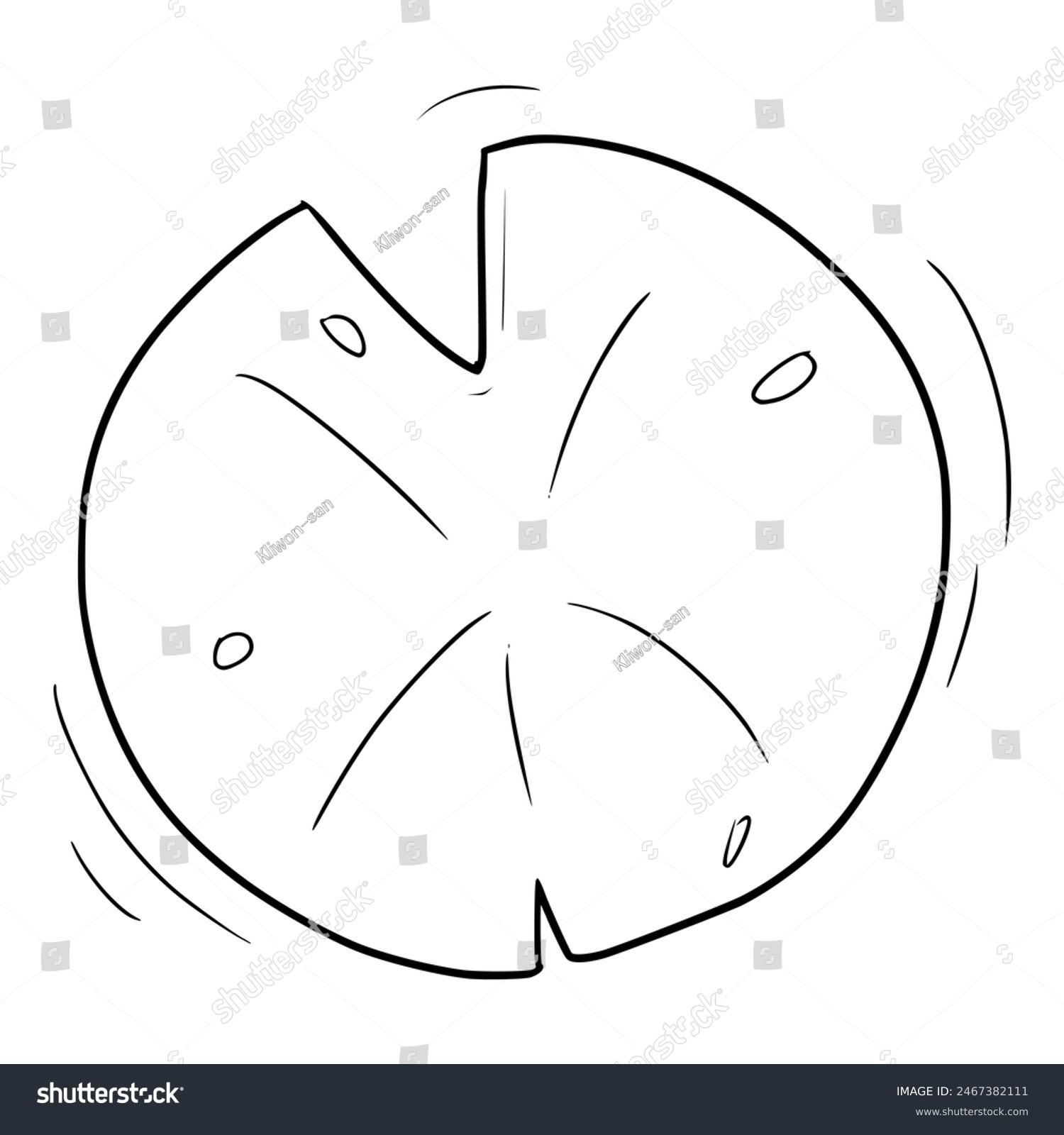 Lily Pad Illustration Outline Isolated Vector Stock Vector Royalty Free 2467382111 Shutterstock