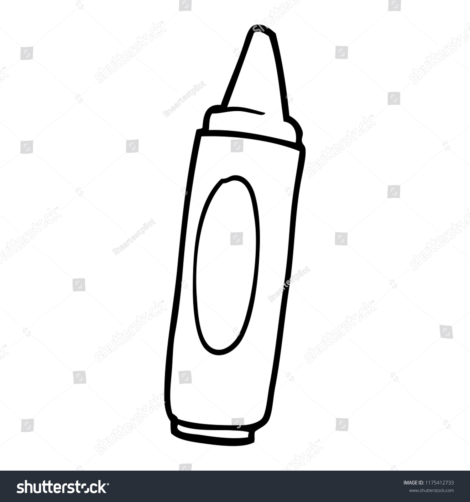 Line Drawing Cartoon Coloring Crayon Stock Vector Royalty Free 1175412733 Shutterstock