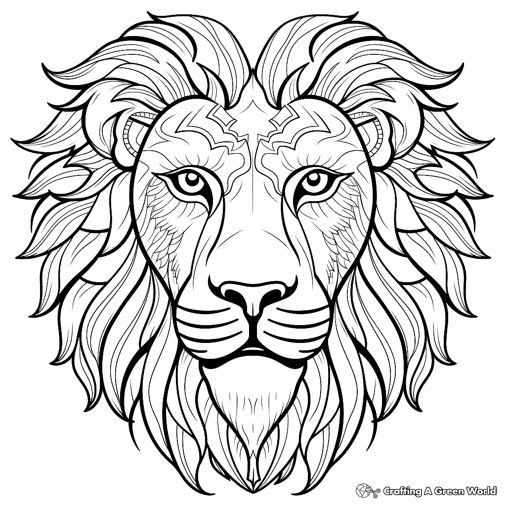 coloring picture of a lion