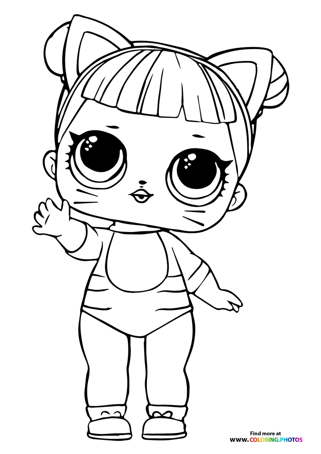 baby cat coloring page