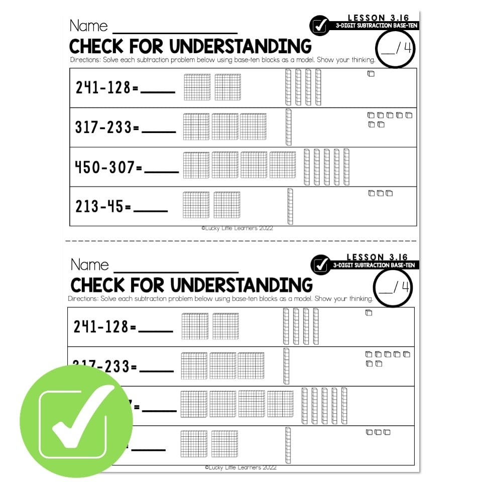 base 10 blocks worksheets