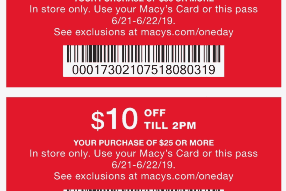Macys Coupon Print