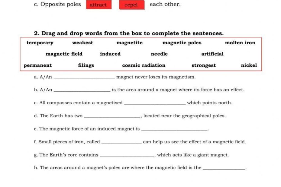 Magnetism Worksheet Answers Best Sale
