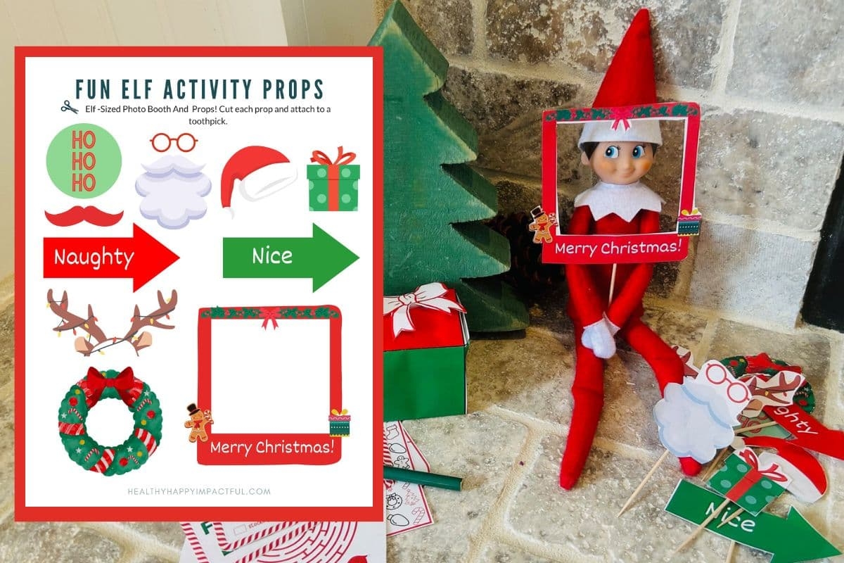 elf on the shelf printable props free