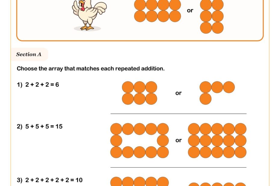 Making Arrays Worksheet Fun And Engaging 2nd Grade And 3rd Grade Operations U0026 Algebraic Thinking Worksheet