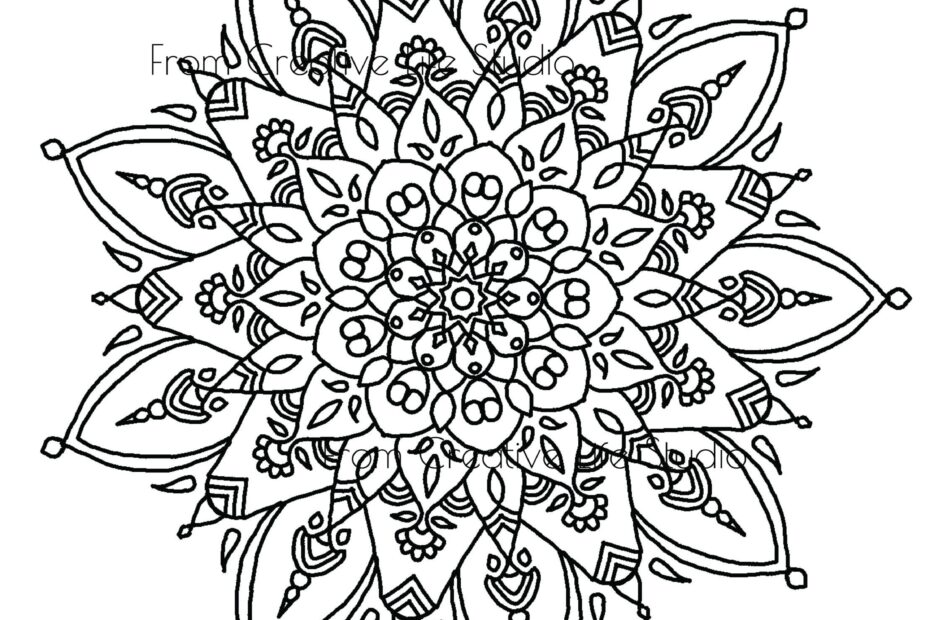Mandala Holiday Adult Coloring Page Creative Life Studio