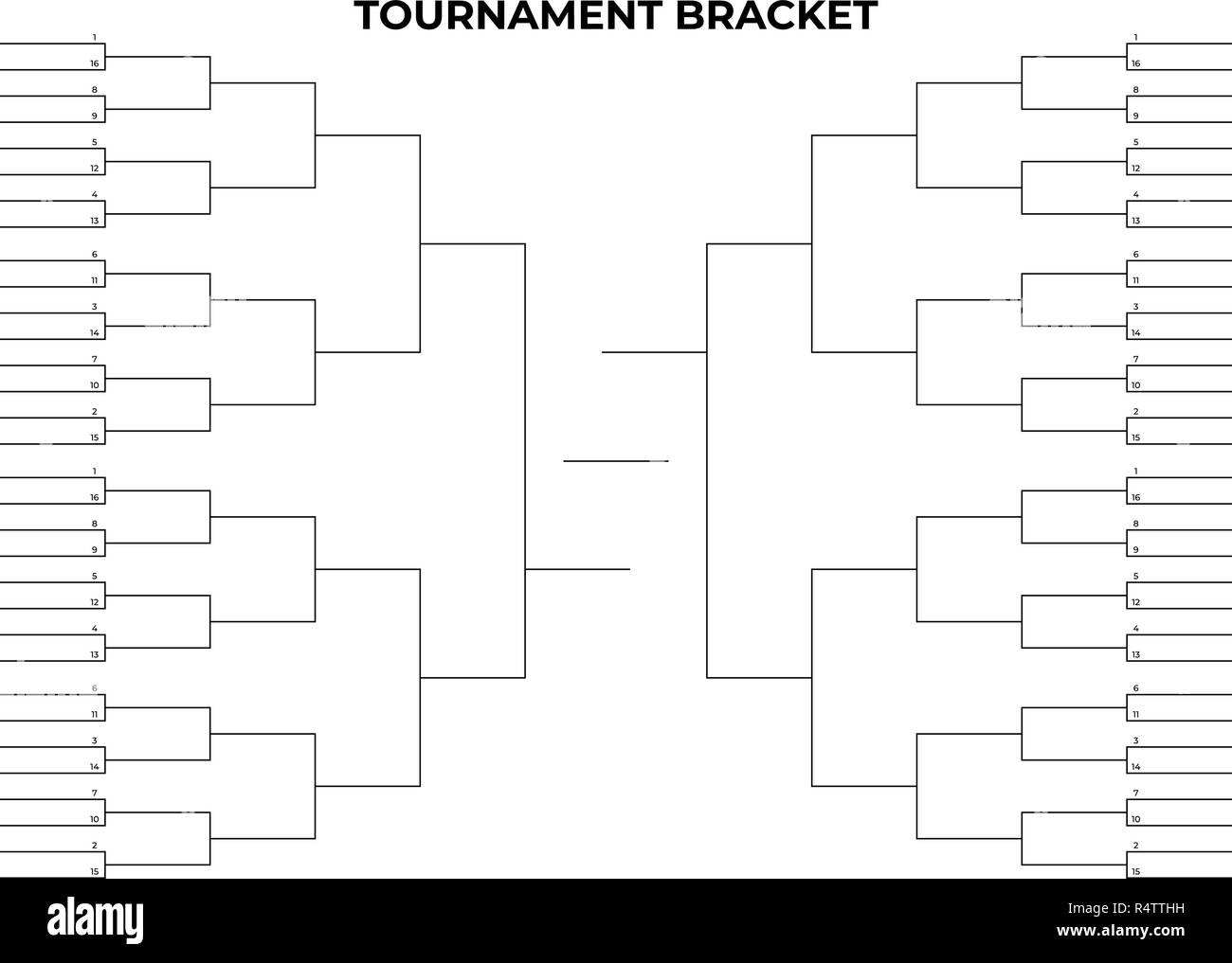 March Madness Bracket Empty Tournament Infographics Template Stock Vector Image U0026 Art Alamy
