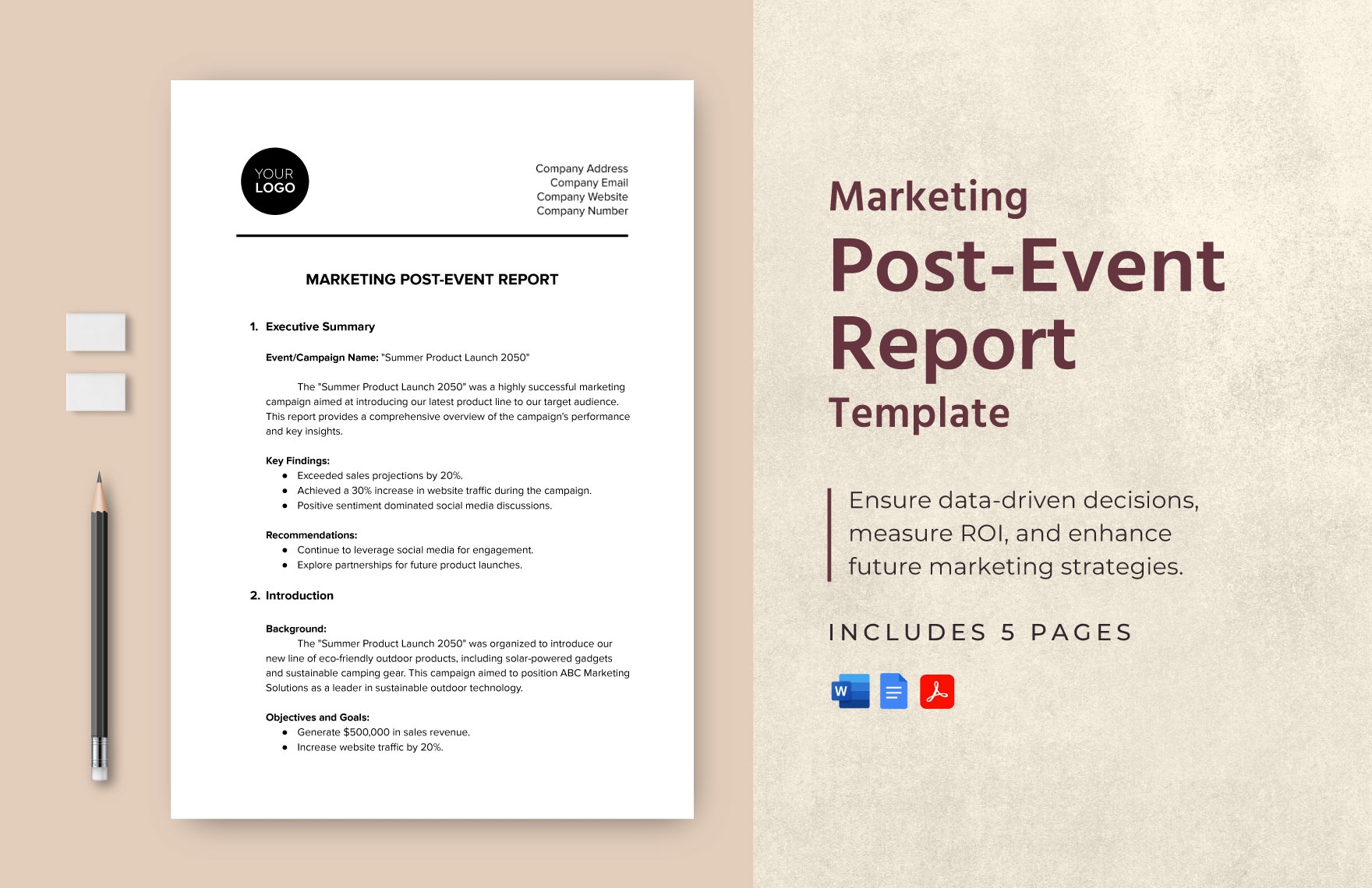 Marketing Post Event Report Template In PDF Word Google Docs Download Template
