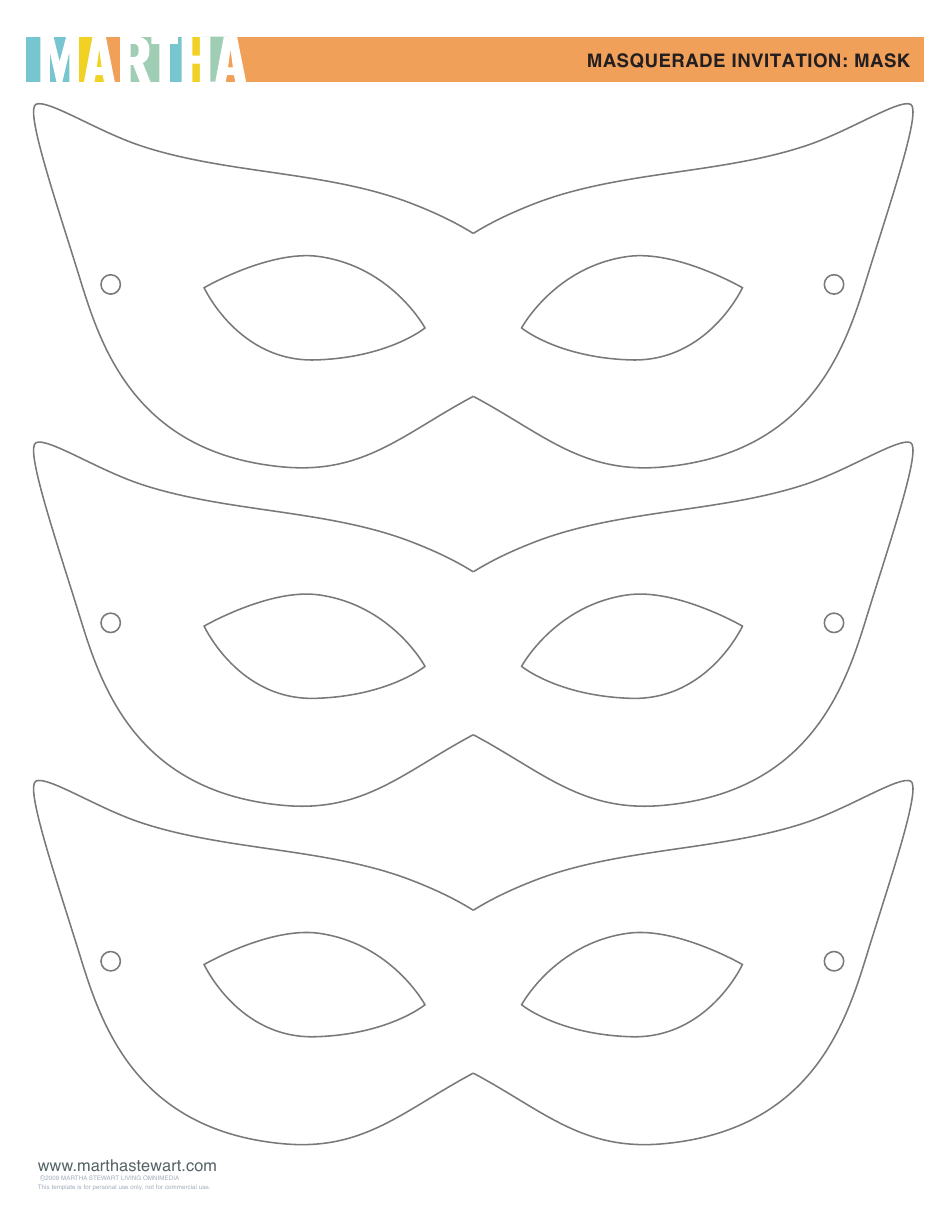 masquerade mask template printable
