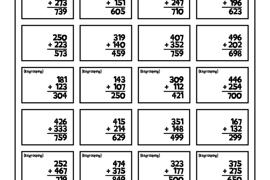 Math Regrouping Worksheets Woo Jr Kids Activities Childrens