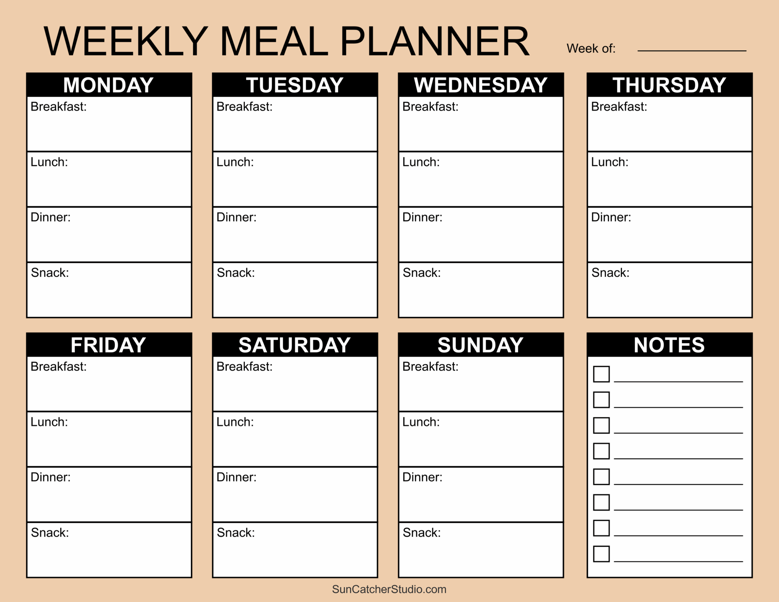downloadable meal plan template