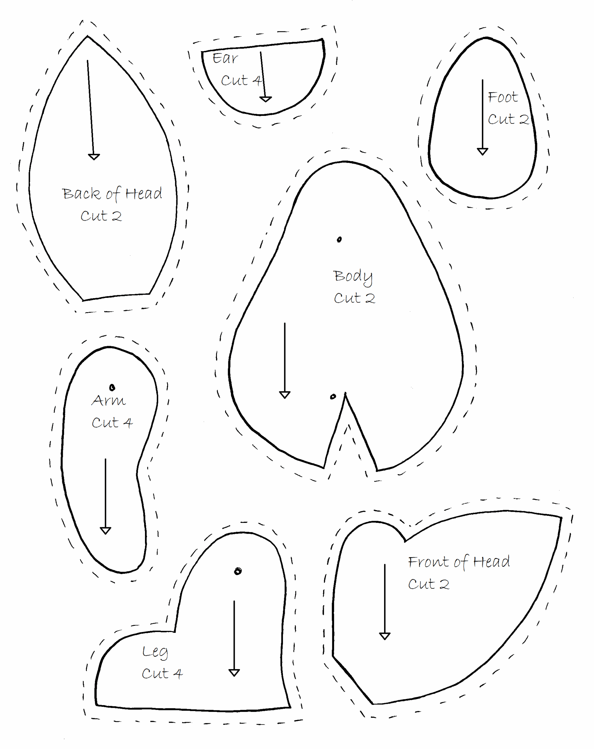 Memory Teddy Bear Pattern Sewing Pattern Library