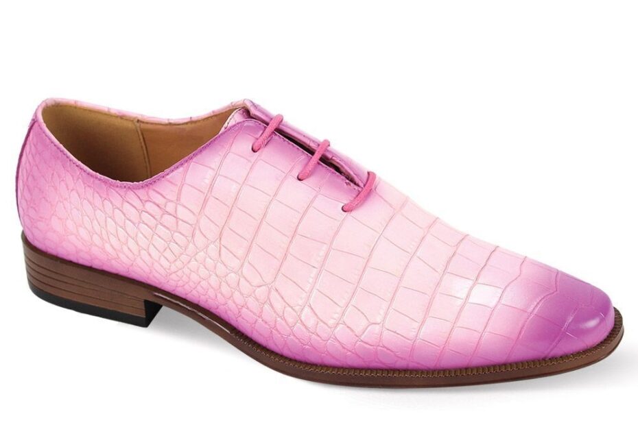 Mens Bubblegum Pink Color Fade Oxford Dress Shoes Antonio Cerrelli 7027