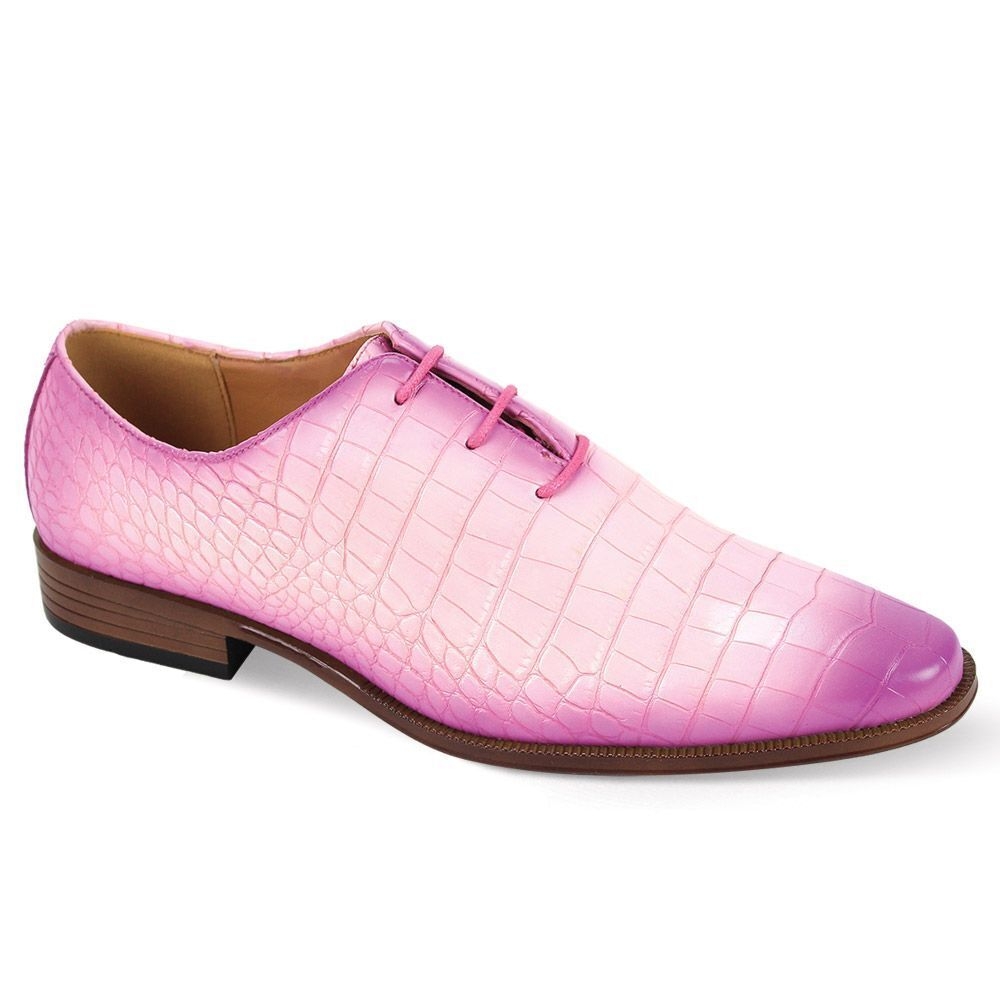 Mens Bubblegum Pink Color Fade Oxford Dress Shoes Antonio Cerrelli 7027