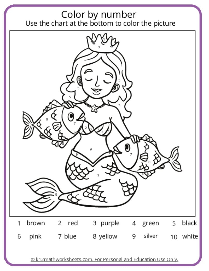 printable paint by number coloring pages