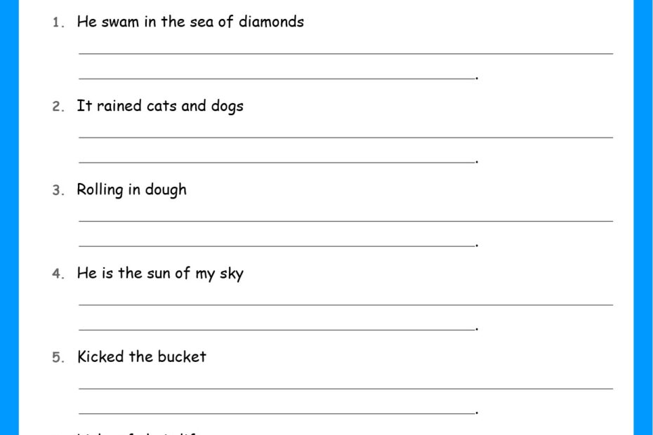 Metaphors Worksheets Grade1to6