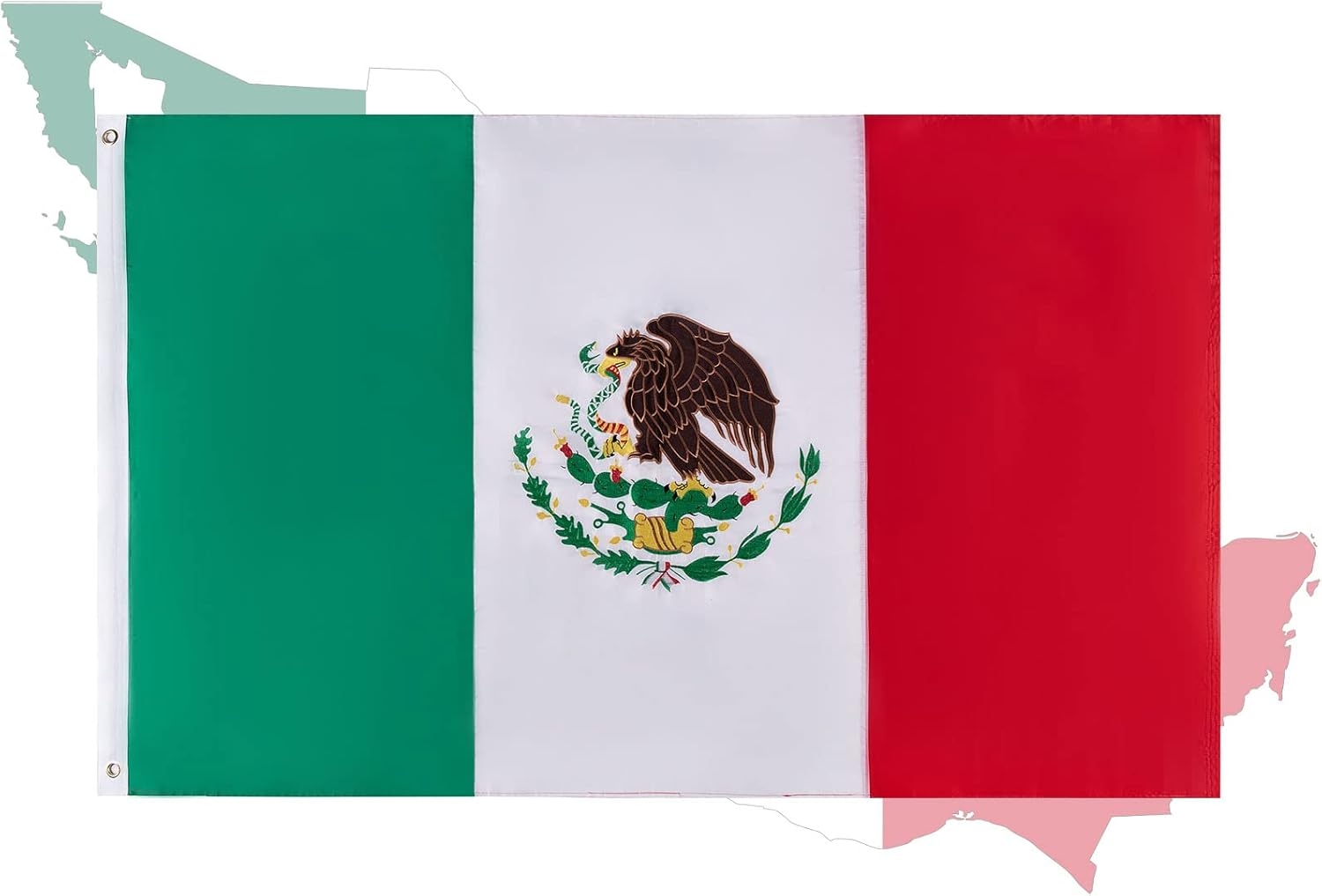 Mexico Flag 5x8 FT Vivid Color UV Fade Jordan Ubuy