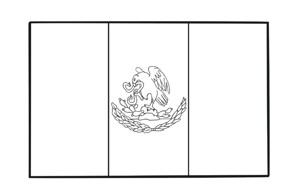 Mexico World Cup Flag Coloring Pages For Kids
