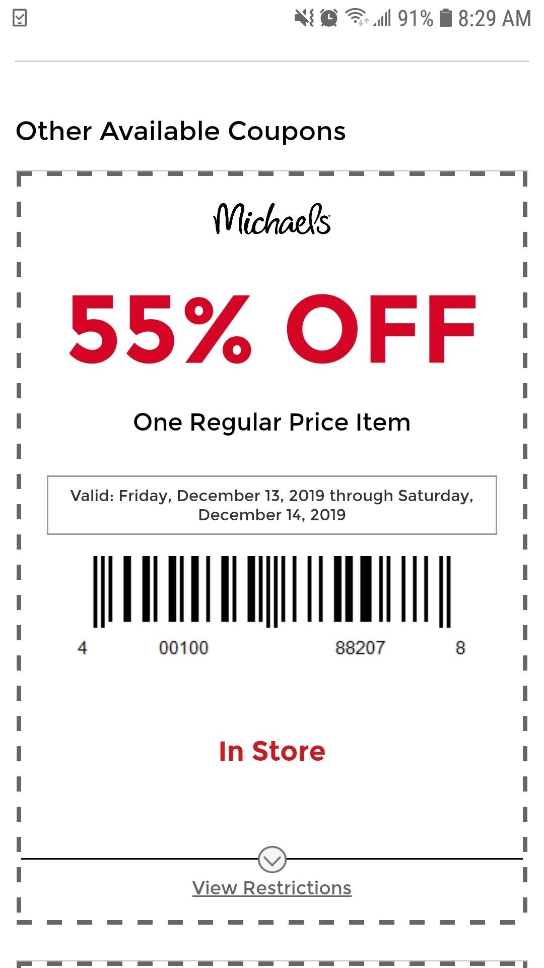 Michaels Michael s 50 Off One Item In Store Only Exclusion Apply RedFlagDeals Forums