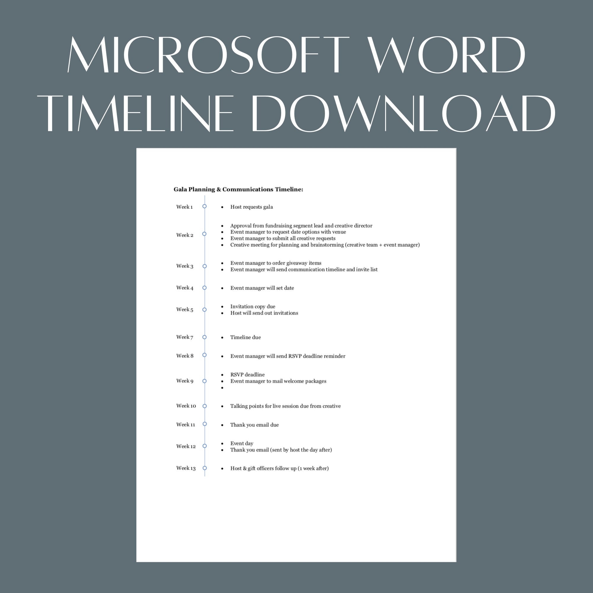 Microsoft Word Timeline Template Use To Create A Clean And 