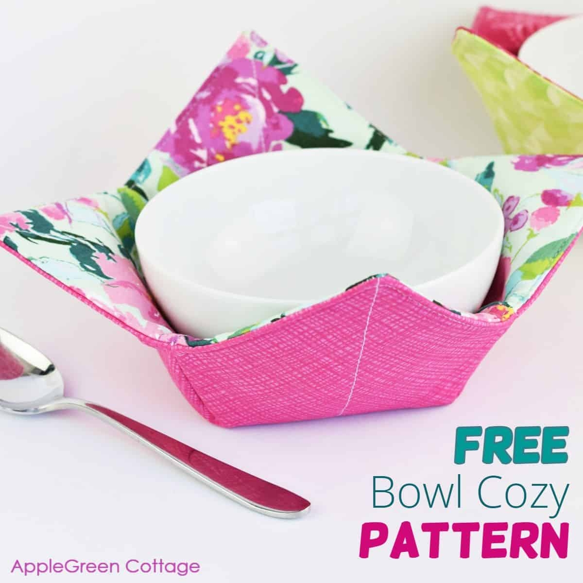 sewing pattern printable microwave bowl cozy template