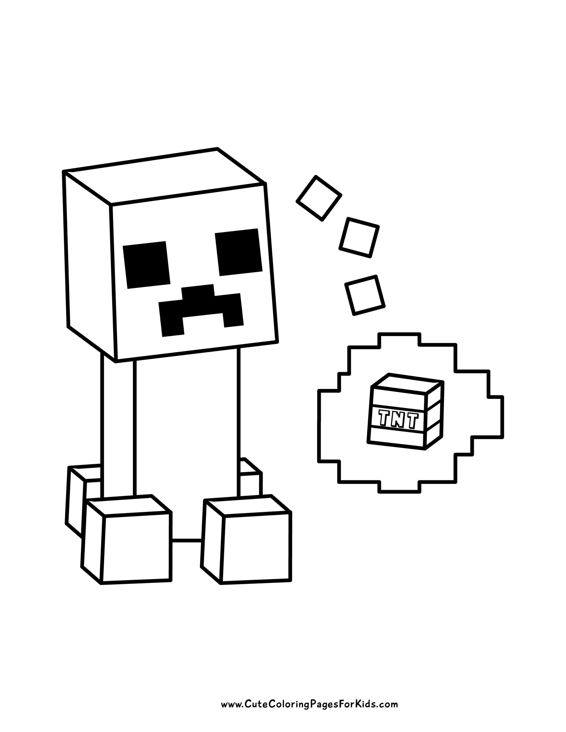 free printable minecraft color sheets