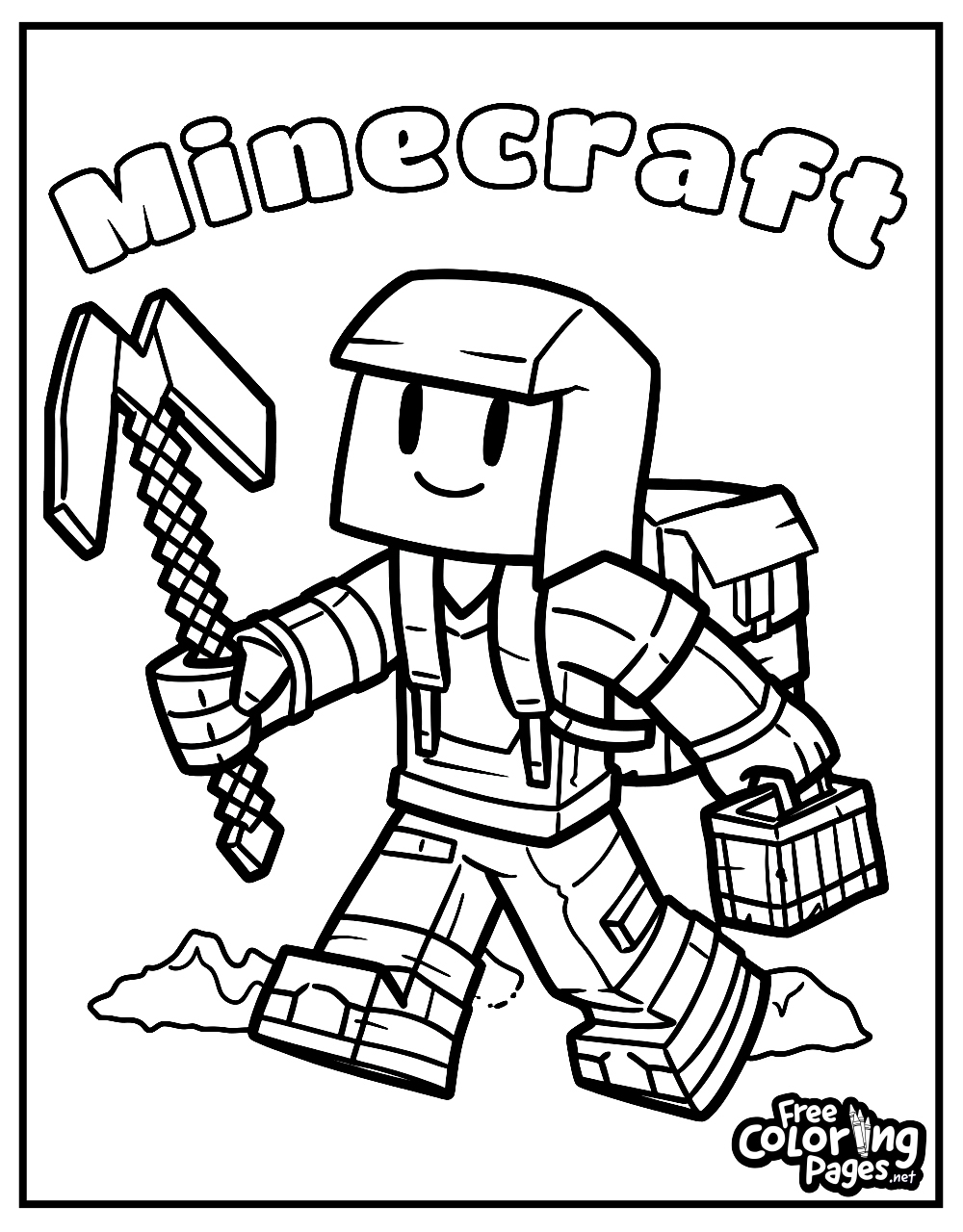 printable minecraft coloring pictures