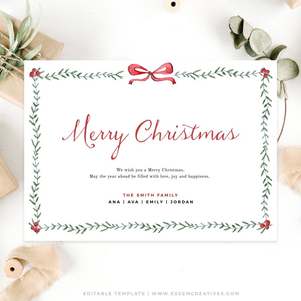 printable christmas cards templates