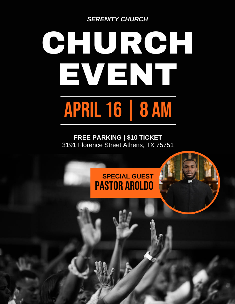 Minimalist Church Event Poster Flyer Template Venngage