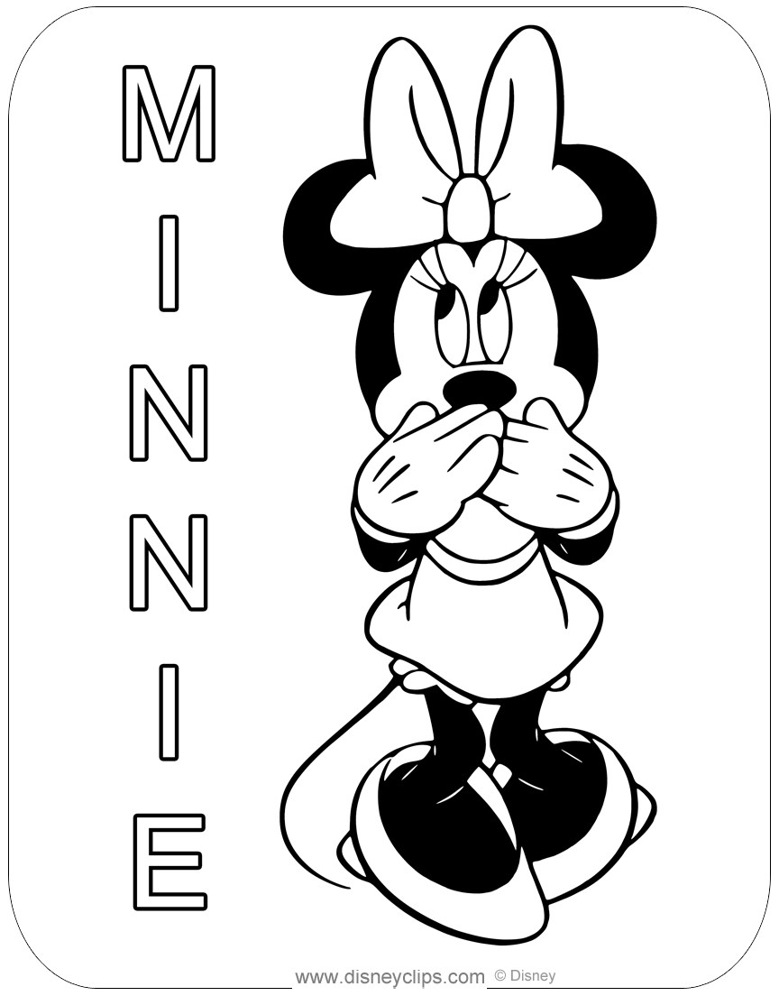 minnie mouse printable coloring pages
