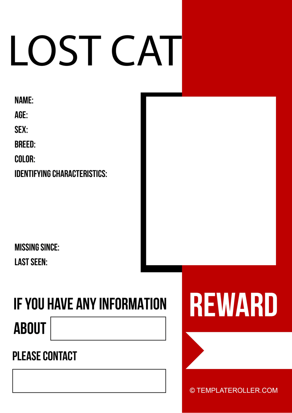 cat template printable