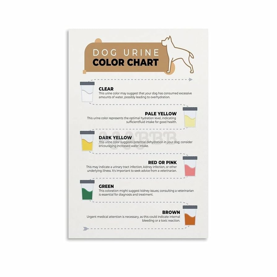 MJFHERQ Dog Urine Color Chart Poster Canvas Painting Posters And Prints Wall Art For Living Room Bedroom Decor 08x12inch 20x30cm 