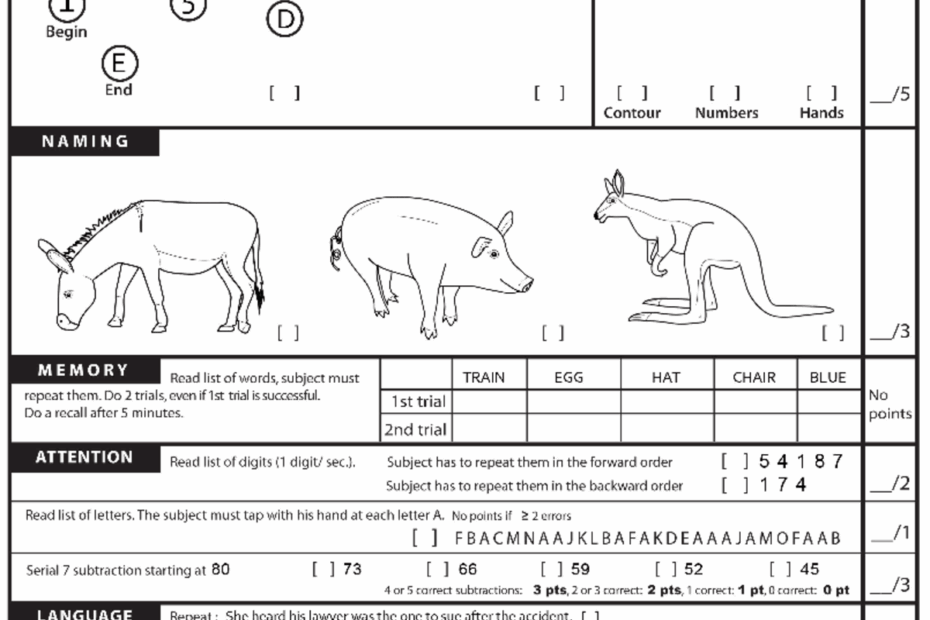 Mo CA Test English MoCA Test Patient Resource OCCP1096