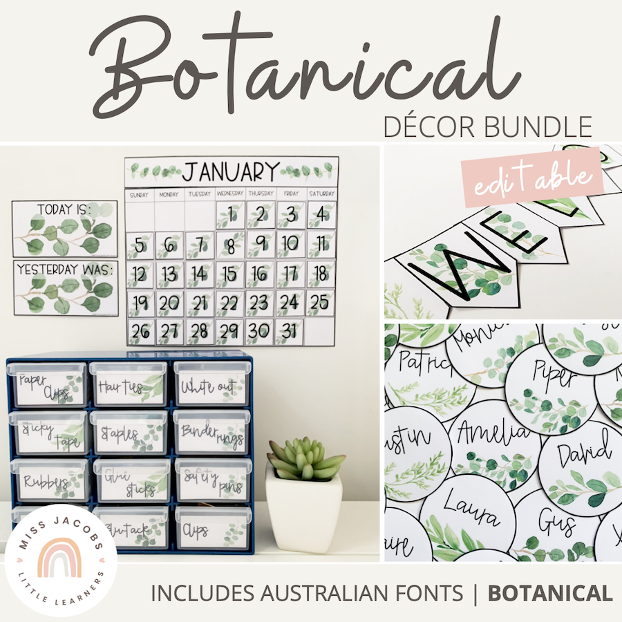 Modern Farmhouse Botanical Classroom Decor Miss Jacobs Little Learners