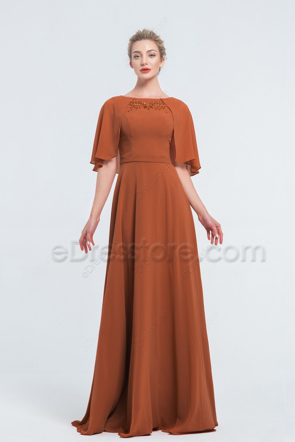 rust colored formal dresses