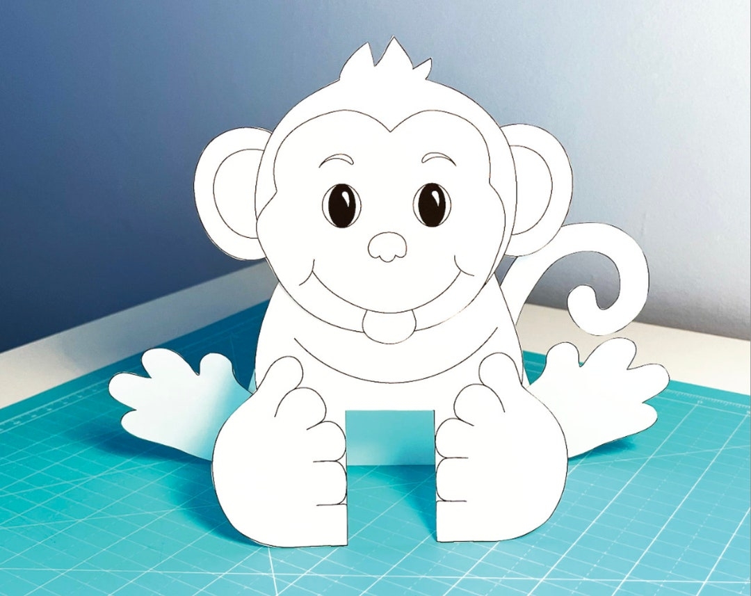 monkey coloring template