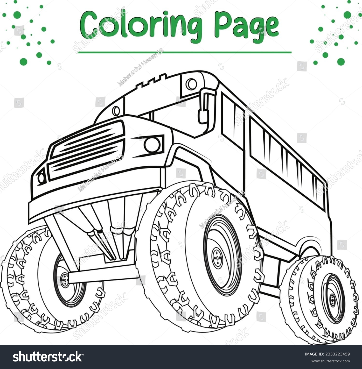 free printable monster truck coloring pages