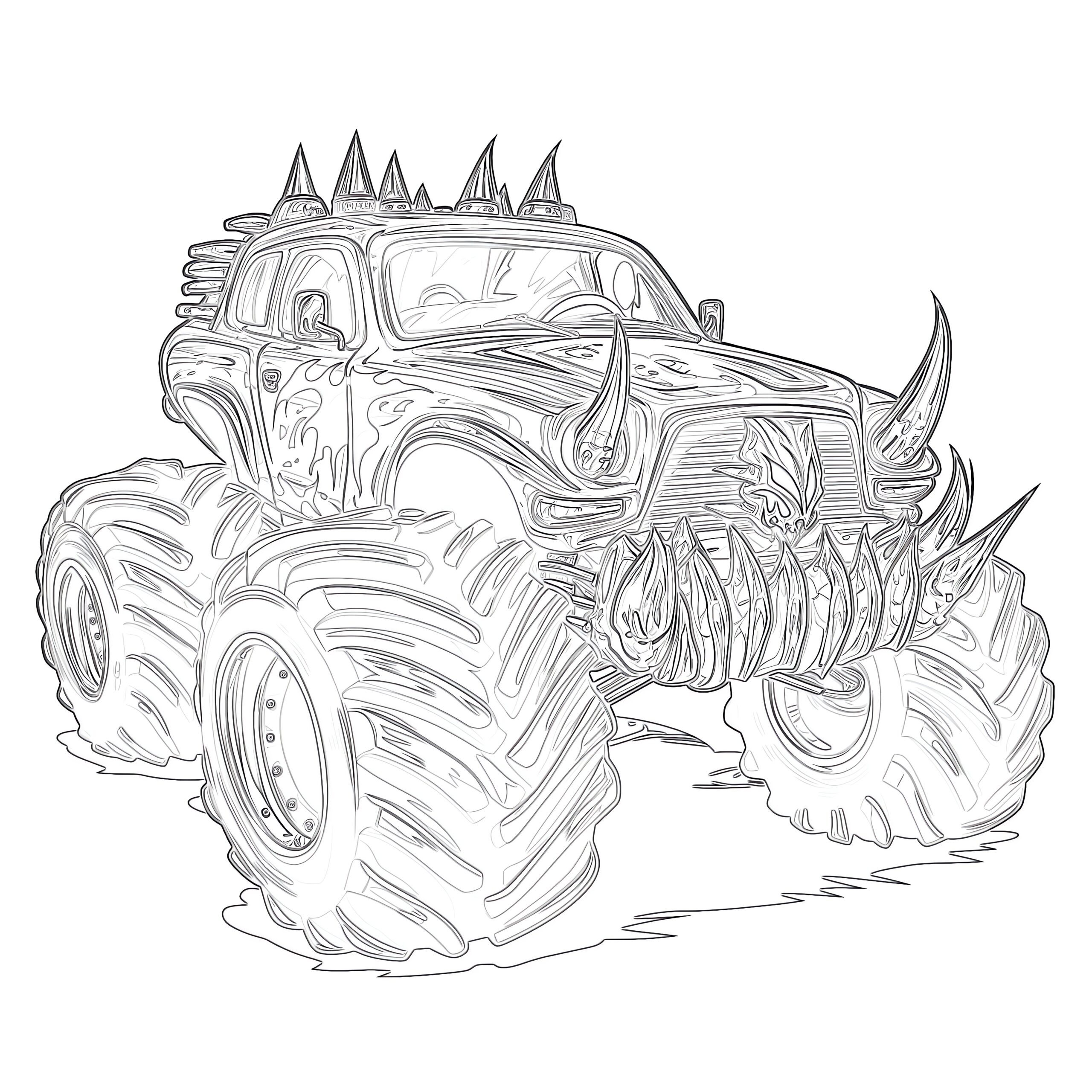 free coloring pictures of monster trucks